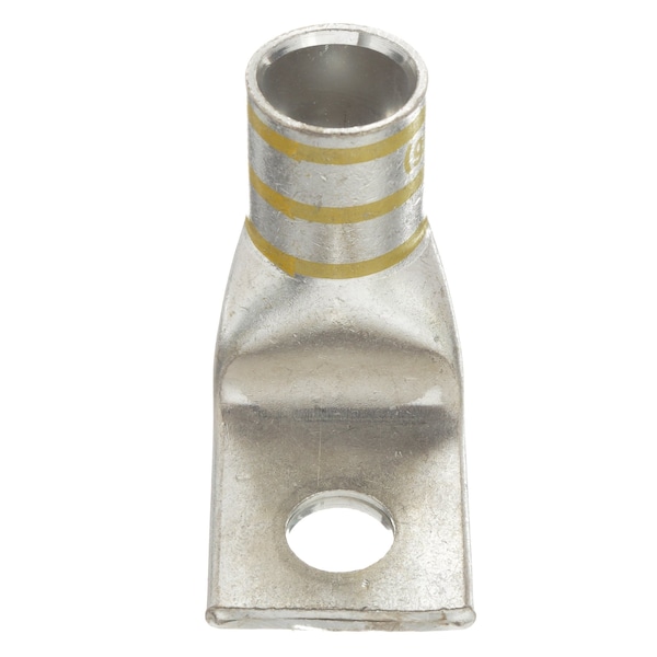 One-Hole Compression Lug, 1 to 2 in Stud, Standard Barrel, Copper, Yellow